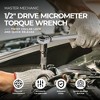 Master Mechanic 1/2 Inch Chamfered Square Drive Alloy Steel Micrometer Torque Wrench, 20 to 150 Foot Pounds with Twist Collar Lock and Quick Release - 3 of 4