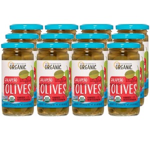 Mediterranean Organic Jalapeno Stuffed Green Olives - Case of 12/8.5 oz - 1 of 4