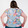 Calypsa Women's Plus Size UPF 50+ Short Sleeve Adele Swim Top - 2 of 4
