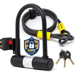 Sigtuna Bike U Lock, Heavy Duty Anti-Theft Lock with 4ft Cable & Mounting Bracket for Bikes & Scooters - 1 of 4