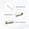 Unique Bargains Durable Multipurpose Iron Badge Brooch Pin Backs Safety Clasp 60 Pcs - 2 of 4