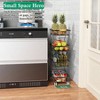 Fruit Basket 4 - Tier Kitchen Organizer Rolling Cart with Wheels for Storing Fruit Potato Onion Snacks Vegetables Bread Produce - 4 of 4
