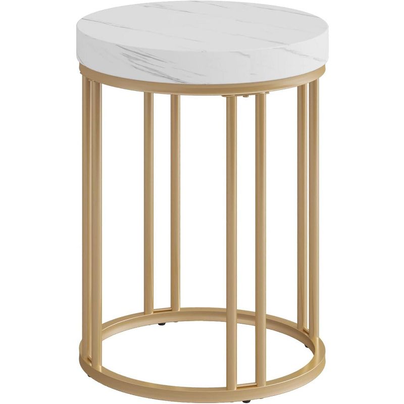 Tribesigns Wooden Circle C Round Accent Table, 1 of 6