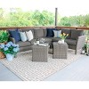 Leisure Made Canton 6pc Wicker Sectional in Gray Fabric - 2 of 4