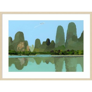 41" x 31" Guilin by Hiroyuki Izutsu Wood Framed Wall Art Print - Amanti Art: Acrylic, Modern Decor, Hardwood Frame - 1 of 4