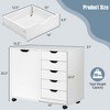 Costway 5-Drawer Chest Rolling Storage Dresser Lateral File Cabinet with Adjustable Shelf - 3 of 4