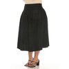 White Mark Plus Size Flared Tweed Skirt - 2 of 4