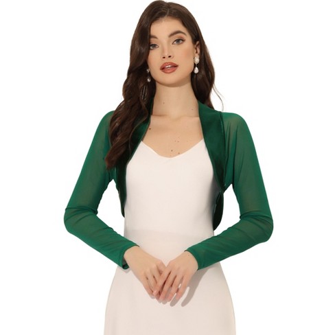 Dark green 2024 bolero shrug