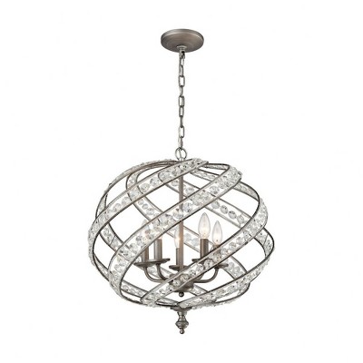 Elk Home Renaissance 5 - Light Chandelier in  Weathered Zinc