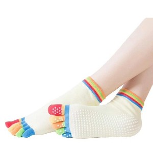 Solid Color Rainbow Toe Socks from the Sock Panda (Women's Sizes, Adult Medium) - 1 of 3