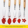 MEEDEN 5 Pieces Painting Knives, Stainless Steel Spatula Palette Knives Oil Paint Metal Pallet Knife with Wood Handle Art Tools - 4 of 4