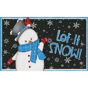 Briarwood Lane Doormat 30x18 Indoor Outdoor Jolly Winter Snowman For Winter Doormat - 1 of 4