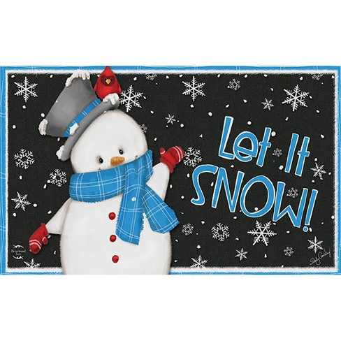 Caroline's Treasures VHA3017MAT Christmas Snowman Let it Snow Door