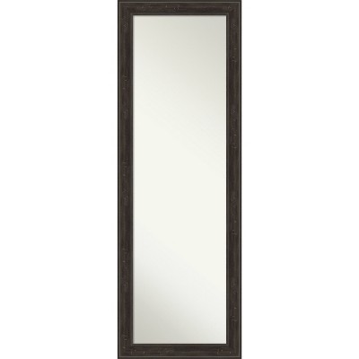 Amanti Art Shipwreck Greywash Narrow Non-Beveled On the Door Mirror Full Length Mirror, Wall Mirror 52 in. x 18 in