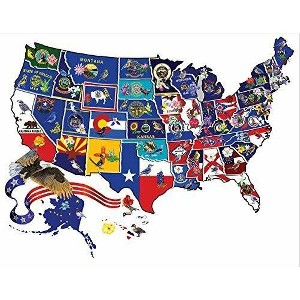 Sunsout America the Beautiful 1000 pc Special Shape  Jigsaw Puzzle 95995 - 1 of 4