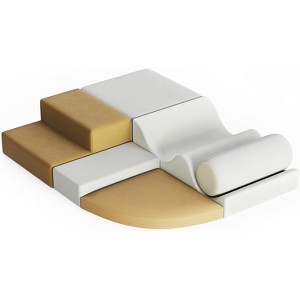 Toddler Indoor Climb and Crawl Activity Playset, Soft Foam Building Blocks with Slide Ramp, Safe Lightweight Play Structure for Baby Motor Skills - 1 of 4