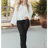 Women's VNECK PEARL SWEATER - POL - 3 of 4