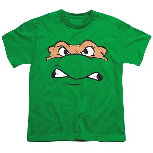 Teenage Mutant Ninja Turtles Michaelangelo Angry Kids T Shirt For Youth  Kelly Green  X Small - 1 of 4