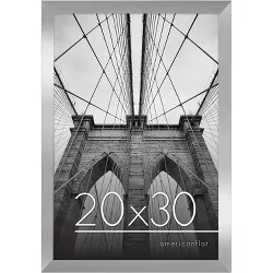 Americanflat 20x30 Poster Frame in Silver with Polished Plexiglass - Horizontal and Vertical Formats with Included Hanging Hardware
