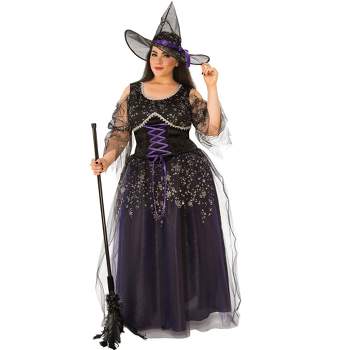 Rubies Women's Curvy Midnight Witch Costume