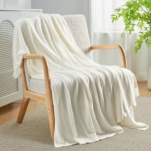 Peace Nest Ultra Soft Waffle Weave Knit Throw Blanket, Lightweight Cozy Woven Blanket Perfect for All Season - 1 of 4