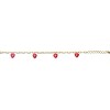 Guili 14K Gold-Plated Bracelet Featuring a Red Enamel Heart Charm Designed to Add a Bold and Romantic Touch to Any Jewelry Collection - 2 of 3