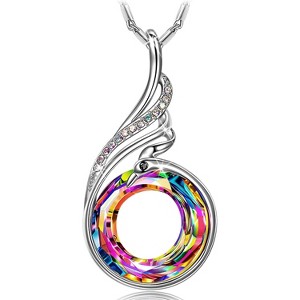 Rise From Ashes Phoenix Pendant Austrian Crystal Necklace Luck Gift Women - 1 of 4