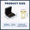 Unique Bargains Men Weddings Gift Classic Alphabet Cuff Links with Box 2 Pcs - 2 of 3