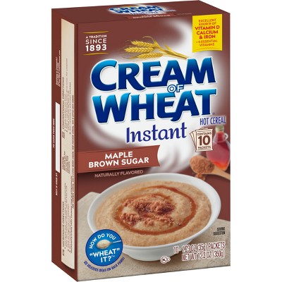 Cream Of Wheat Instant Maple Brown Sugar Hot Cereal - 10ct : Target