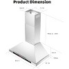 Cesicia 36-in Silver 4-speed 900CFM Wall Mounted Range Hood - 2 of 4
