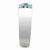 Slickblue Men's Stainless Steel Ring with Sea Blue and Clear Crystal, Ideal for Casual or Formal Wear, Size 8-13 - 4 of 4