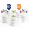 Big Dot of Happiness Cheerful Happy Birthday - Dessert Cupcake Toppers - Colorful Birthday Party Clear Treat Picks - Set of 24 - 2 of 4