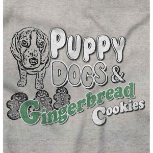 Christmas Puppy Gingerbread Cookie Womens Graphic T Shirt Tees Brisco Brands - 1 of 4