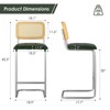 Bencmate Dining Chairs Counter Height Bar Stools Set of 2, Upholstered PU Leather Barstools, 30 inch, Green, 17.7"*17.5"*26" - 2 of 4