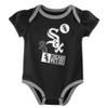 MLB Chicago White Sox Infant Girls' 3pk White Bodysuit - 4 of 4