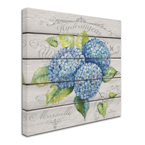 Jean Plout 'Blue Hydrangeas' Canvas Art - image 1 of 3