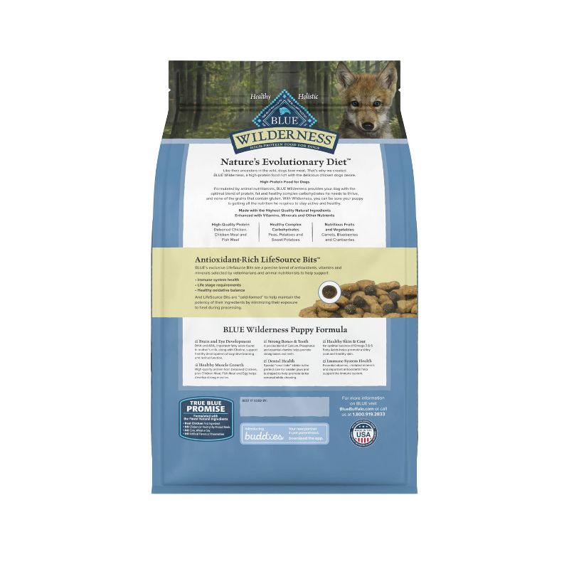 Blue Buffalo Wilderness High Protein Natural Puppy Dry Dog Food with Chicken, 3 of 11