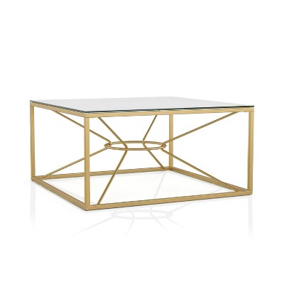 Techna Glass Top Coffee Table Gold Coating/Clear - HOMES: Inside + Out