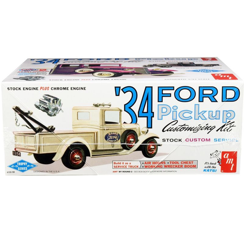 Skill 2 Model Kit 1934 Ford Pickup Truck 3 in 1 Kit "Trophy Series" 1/25 Scale Model by AMT, 2 of 5