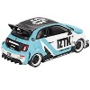 ABARTH 595 "LB-Works x Abas Works - IZTK" Light Blue and White with Black Top Limited Ed 1/64 Diecast Model Car by Mini GT - 4 of 4