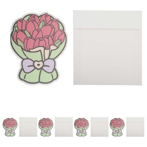 Unique Bargains Greeting Cards Floral Pattern for All Occasions 10 Pcs - 1 of 4