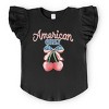 The Juniper Shop American Girly Cherries Coquette Flutter Sleeve Tee - 2 of 4