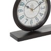 12"x13" Metal Bike Clocks Brown - Olivia & May: Silent, Vintage Tabletop Timepiece, Arabic Numerals - 3 of 4