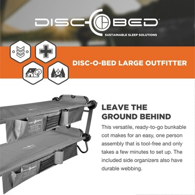 Large Gray Benchable Double Cot with Storage Organizers