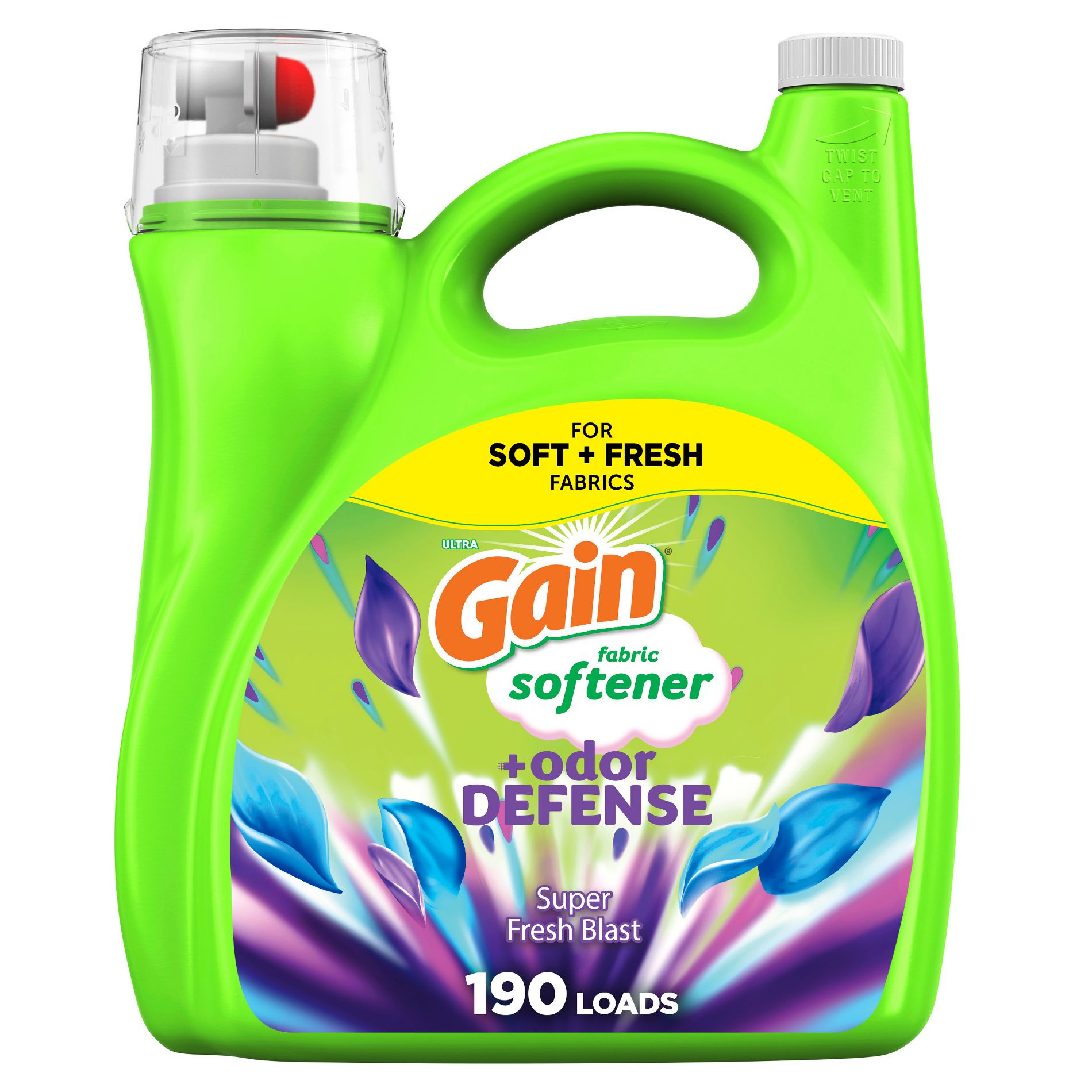 Gain Superfresh Blast Liquid Fabric Softener - 140 fl oz: Aluminum-Free, Paraben-Free, Bleach-Free