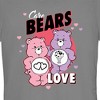 Juniors Womens Care Bears Valentine's Day Love-a-Lot Bear and Share Bear Love T-Shirt - 2 of 4