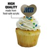 California State University Monterey Bay Secondary Logo Heart Love Cupcake Picks Toppers Decoration Set of 6 - 3 of 4