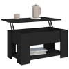 vidaXL Coffee Table Black Engineered wood Medium Adjustable Armrests - 4 of 4
