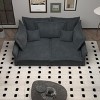 MYINDA 90.55" Modern Comfy Upholstered Sofa Cloud Couch, Deep Seat Couches,Convertible Deep Seat Chaise Longue for Living Room,GRAY - 3 of 4