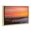 Stupell Industries Orange Sunset over Shoreline Floating Frame Canvas Art - 2 of 4